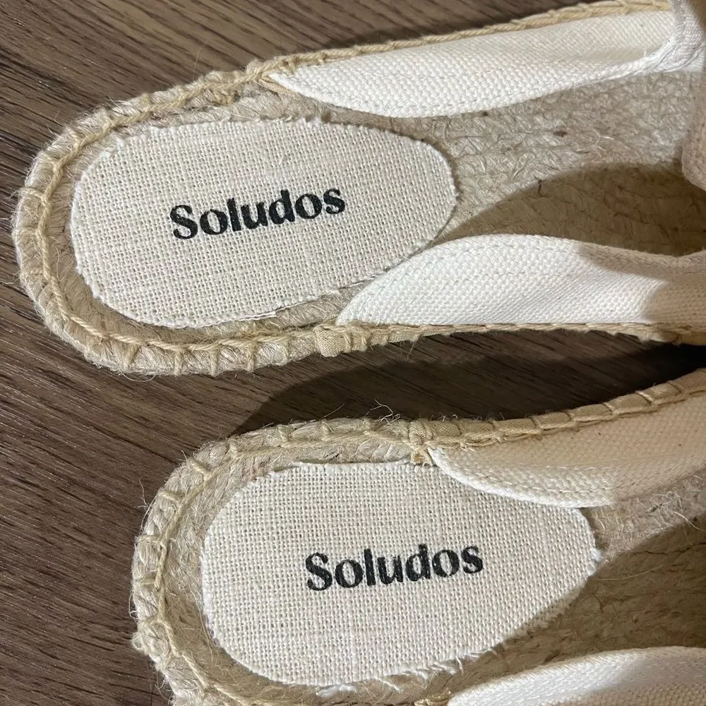 Soludos Cream Espadrille Slip-Ons